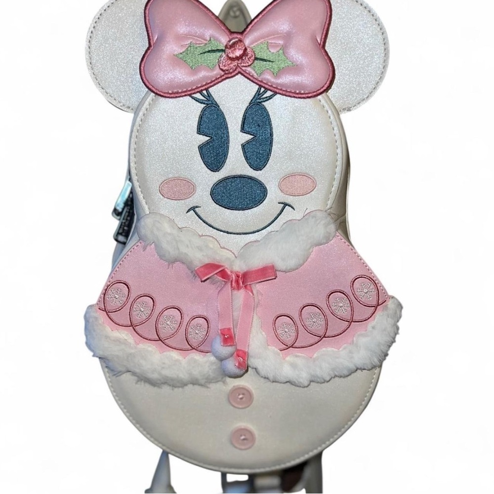 Loungefly Pink and White Minnie Mouse Backpack